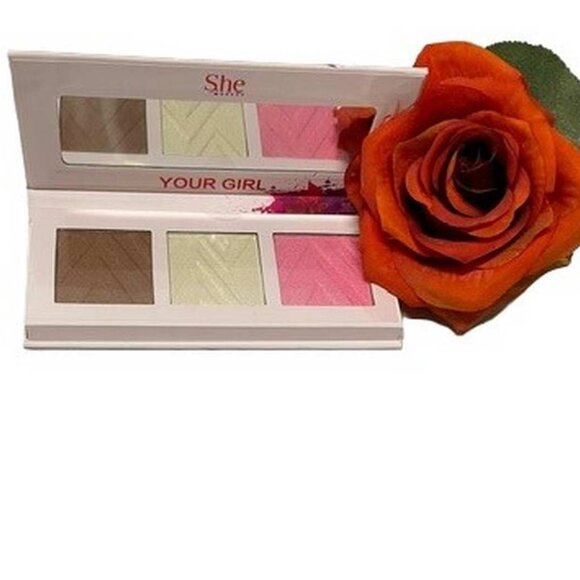 S.he Your Girl Face Palette Bronzer Highlighter Blush - Picture 1 of 5